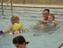 Family enjoying a swim