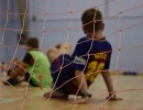 Children playing crab football